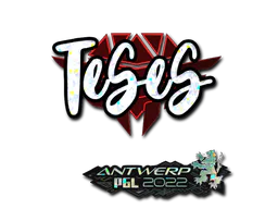 Sticker TeSeS (Glitter) | Antwerp 2022 - Preço e onde comprar no CS2
