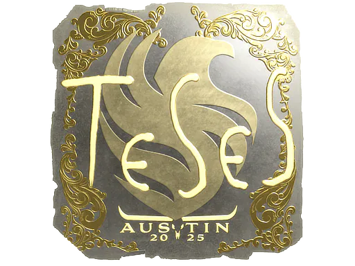 Sticker TeSeS (Gold) | Austin 2025 - Preço e onde comprar no CS2