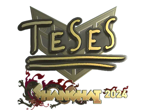 Sticker TeSeS (Gold) | Shanghai 2024 - Preço e onde comprar no CS2