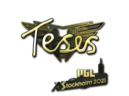 Sticker TeSeS (Gold) | Stockholm 2021 - Preço e onde comprar no CS2