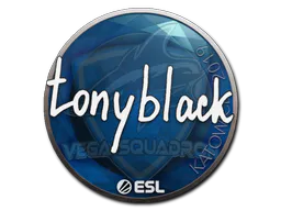 Sticker tonyblack | Katowice 2019 - Preço e onde comprar no CS2