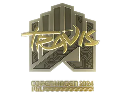 Sticker TRAVIS (Gold) | Copenhagen 2024 - Preço e onde comprar no CS2