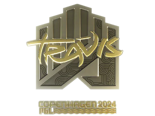 Sticker TRAVIS (Gold) | Copenhagen 2024 - Preço e onde comprar no CS2