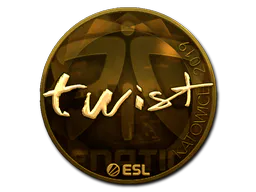 Sticker twist (Gold) | Katowice 2019 - Preço e onde comprar no CS2