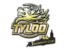 Sticker Tyloo (Gold) | Stockholm 2021 - Preço e onde comprar no CS2