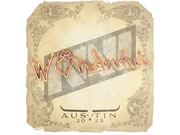 Sticker w0nderful | Austin 2025 - Preço e onde comprar no CS2
