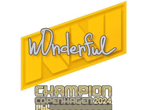 Sticker w0nderful (Champion) | Copenhagen 2024 - Preço e onde comprar no CS2