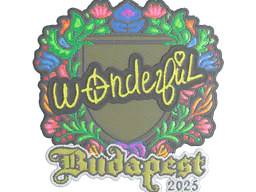 Sticker w0nderful (Embroidered) | Budapest 2025 - Preço e onde comprar no CS2