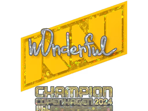 Sticker w0nderful (Glitter, Champion) | Copenhagen 2024 - Preço e onde comprar no CS2