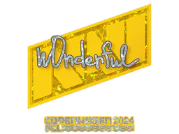 Sticker w0nderful (Glitter) | Copenhagen 2024 - Preço e onde comprar no CS2