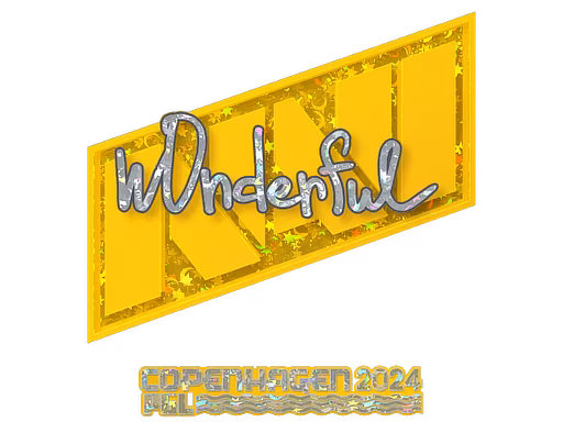 Sticker w0nderful (Glitter) | Copenhagen 2024 - Preço e onde comprar no CS2