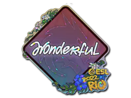 Sticker w0nderful (Glitter) | Rio 2022 - Preço e onde comprar no CS2