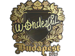 Sticker w0nderful (Gold) | Budapest 2025 - Preço e onde comprar no CS2