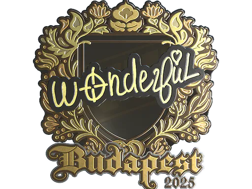 Sticker w0nderful (Gold) | Budapest 2025 - Preço e onde comprar no CS2