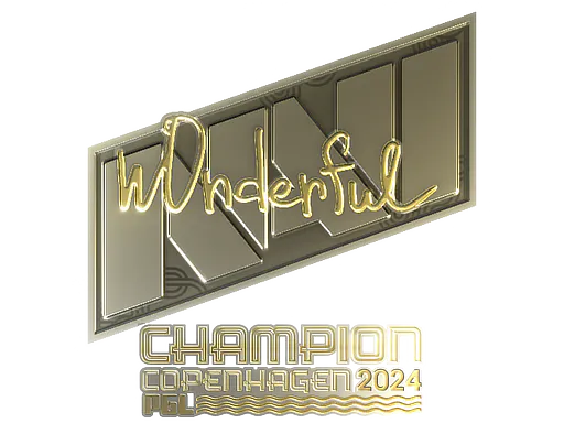 Sticker w0nderful (Gold, Champion) | Copenhagen 2024 - Preço e onde comprar no CS2