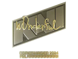 Sticker w0nderful (Gold) | Copenhagen 2024 - Preço e onde comprar no CS2