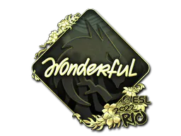 Sticker w0nderful (Gold) | Rio 2022 - Preço e onde comprar no CS2