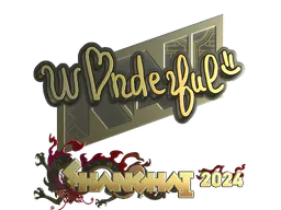Sticker w0nderful (Gold) | Shanghai 2024 - Preço e onde comprar no CS2