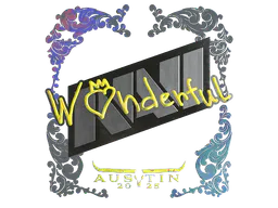 Sticker w0nderful (Holo) | Austin 2025 - Preço e onde comprar no CS2