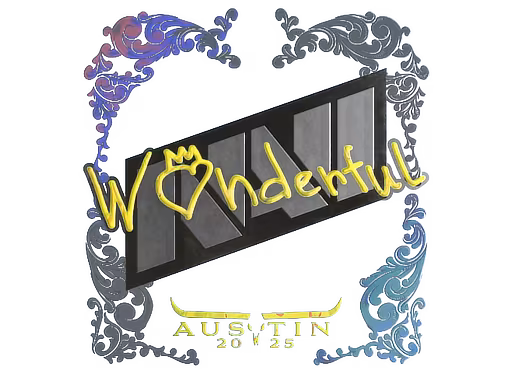 Sticker w0nderful (Holo) | Austin 2025 - Preço e onde comprar no CS2