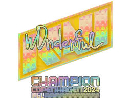 Sticker w0nderful (Holo, Champion) | Copenhagen 2024 - Preço e onde comprar no CS2