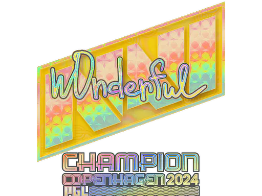 Sticker w0nderful (Holo, Champion) | Copenhagen 2024 - Preço e onde comprar no CS2