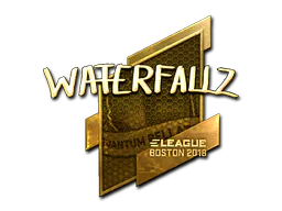 Sticker waterfaLLZ (Gold) | Boston 2018 - Preço e onde comprar no CS2