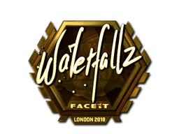Sticker waterfaLLZ (Gold) | London 2018 - Preço e onde comprar no CS2