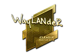 Sticker wayLander (Gold) | Boston 2018 - Preço e onde comprar no CS2