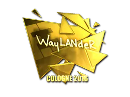 Sticker wayLander (Gold) | Cologne 2016 - Preço e onde comprar no CS2