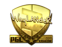 Sticker wayLander (Gold) | Krakow 2017 - Preço e onde comprar no CS2