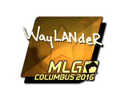 Sticker wayLander (Gold) | MLG Columbus 2016 - Preço e onde comprar no CS2
