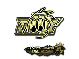 Sticker WOOD7 (Gold) | Antwerp 2022 - Preço e onde comprar no CS2