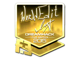Sticker WorldEdit (Gold) | Cluj-Napoca 2015 - Preço e onde comprar no CS2