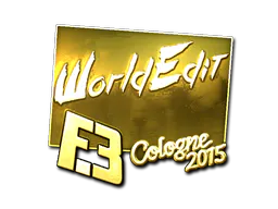 Sticker WorldEdit (Gold) | Cologne 2015 - Preço e onde comprar no CS2