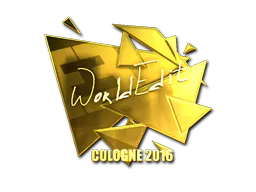 Sticker WorldEdit (Gold) | Cologne 2016 - Preço e onde comprar no CS2
