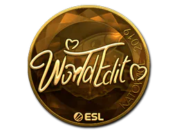 Sticker WorldEdit (Gold) | Katowice 2019 - Preço e onde comprar no CS2