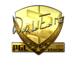 Sticker WorldEdit (Gold) | Krakow 2017 - Preço e onde comprar no CS2