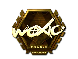 Sticker woxic (Gold) | London 2018 - Preço e onde comprar no CS2