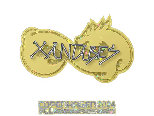 Sticker XANTARES (Glitter) | Copenhagen 2024 - Preço e onde comprar no CS2
