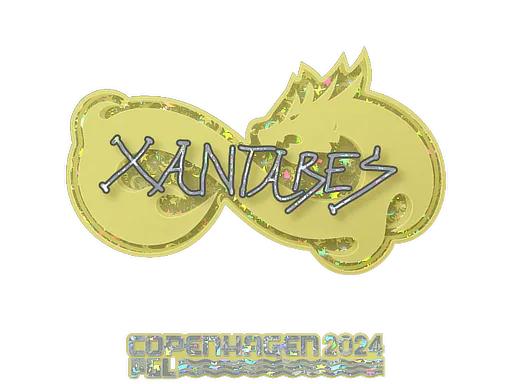 Sticker XANTARES (Glitter) | Copenhagen 2024 - Preço e onde comprar no CS2