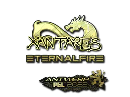 Sticker XANTARES (Gold) | Antwerp 2022 - Preço e onde comprar no CS2