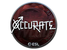 Sticker xccurate (Foil) | Katowice 2019 - Preço e onde comprar no CS2