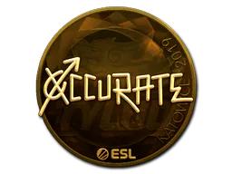 Sticker xccurate (Gold) | Katowice 2019 - Preço e onde comprar no CS2
