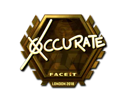 Sticker xccurate (Gold) | London 2018 - Preço e onde comprar no CS2
