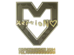 Sticker xertioN (Gold) | Copenhagen 2024 - Preço e onde comprar no CS2