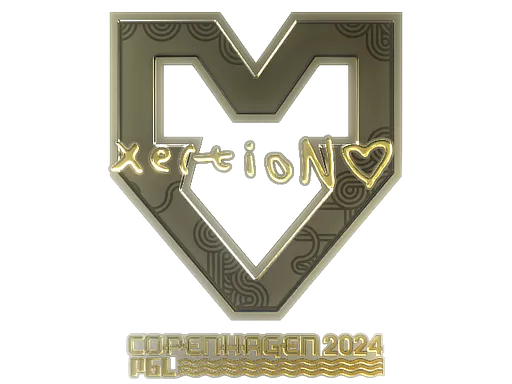 Sticker xertioN (Gold) | Copenhagen 2024 - Preço e onde comprar no CS2