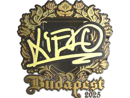 Sticker xiELO (Gold) | Budapest 2025 - Preço e onde comprar no CS2