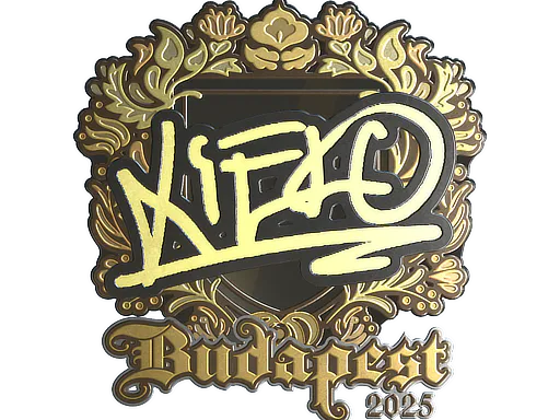 Sticker xiELO (Gold) | Budapest 2025 - Preço e onde comprar no CS2