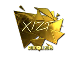 Sticker Xizt (Gold) | Cologne 2016 - Preço e onde comprar no CS2